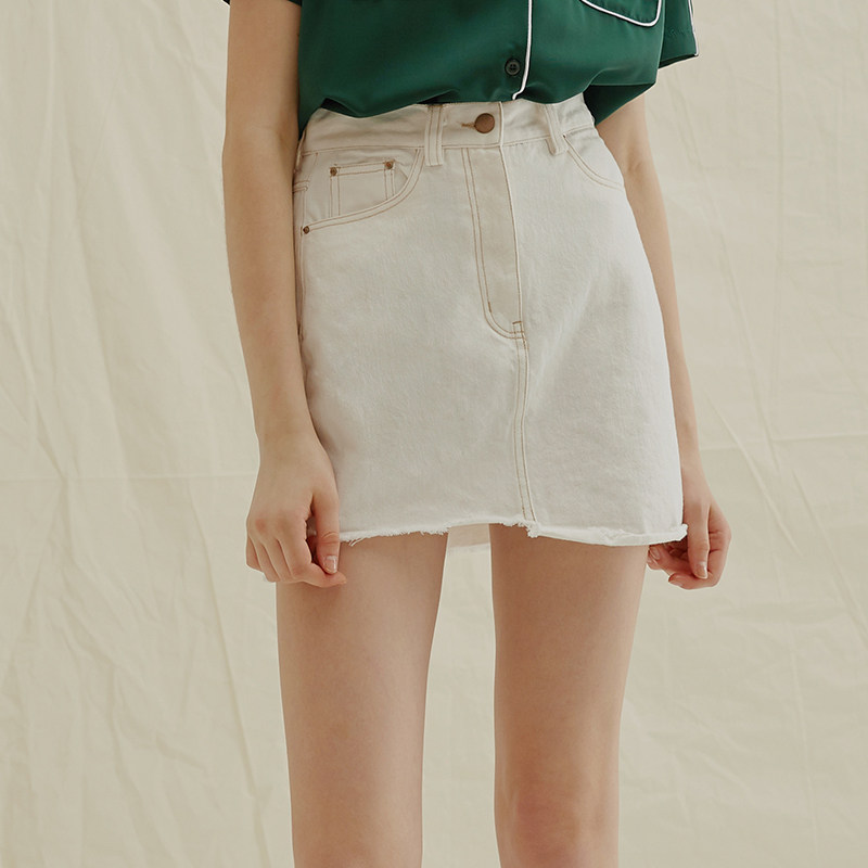 Fs 2019夏高腰显瘦不规则毛边白色牛仔半身裙女短裙包裙一步裙子在类目 女装/女士精品, 半身裙中 - 来自Buy2taobao.com提供专业的淘宝代购服务