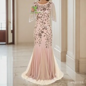 dress 1920s 欧美刺绣晚礼服 skirt Bridesmaid Retro Evening