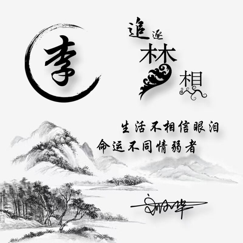 追逐梦想微信头像用自己姓氏做头像个性签名微信头像2024新年头像