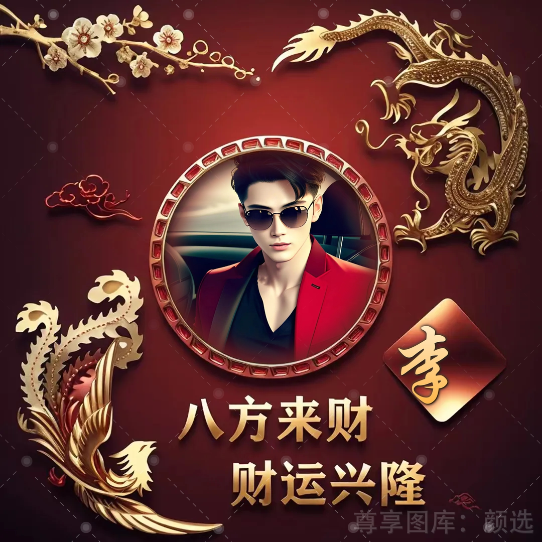 2024微信姓氏头像龙凤呈祥个性头像用自己照片做头像好运暴富