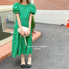 Real price ~ age reducing versatile design with bubble sleeve and Platycodon grandiflorum skirt