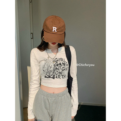 Real price ~ letter printed long sleeve T-shirt