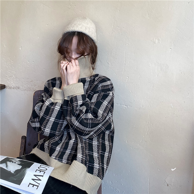 Real price ins worsted plaid sweater