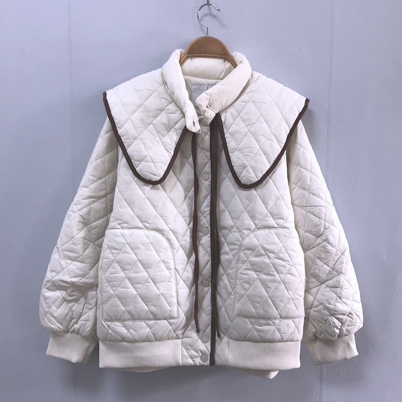 唐系列女装2024冬季新款时尚设计感棉服外套