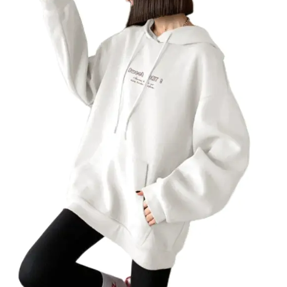 唐系列女装2025春季新款时尚宽松字母印花ins运动连帽卫衣/3-7