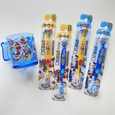 韩国进口儿童牙刷软毛宝宝牙刷3-6-12岁男童牙刷变形金刚机器人