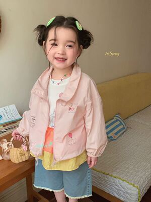 7seven·26春·女宝卡通米奇kt猫刺绣外套春秋季儿童衫翻领上衣