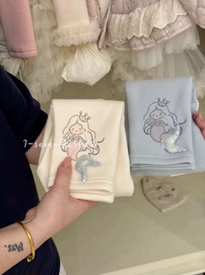 女宝宝洋气冬装 7seven2025冬季 卡通小人加绒打底裤 女童韩版 新款