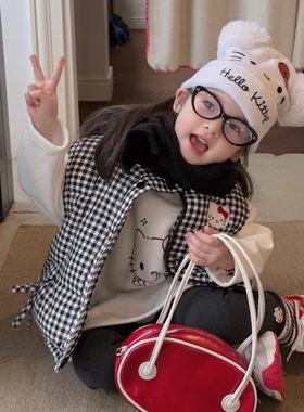 AH~25冬季新款女童可爱小熊棉服加绒外套女宝宝洋气可爱冬装棉袄