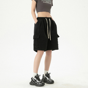 女装类目 现货2025夏新品男女中性工装牛仔五分短裤GX02P45 控68图片