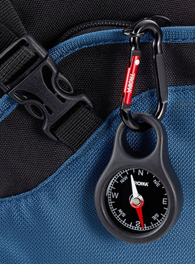 德国TROIKA户外指南针钥匙扣 小型迷你罗盘指北针防水 随身便携