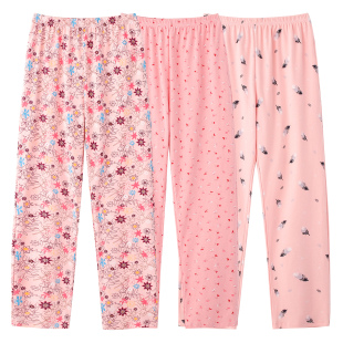 纯棉夏季 女士单件睡裤 长裤 宽松加大加长版 清仓特价 家居裤 春秋季