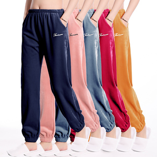 可外穿家居裤 女珊瑚绒海岛绒法兰绒防寒保暖暖裤 加厚单件睡裤 冬季