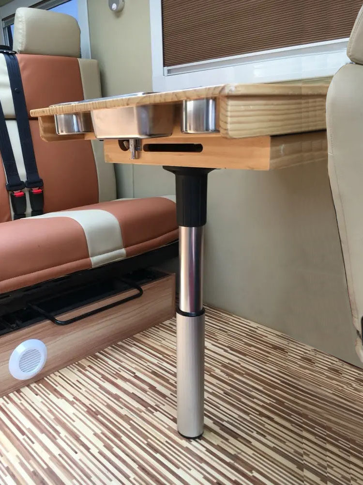 房车升降折叠腿可伸缩脚吧台支撑支柱餐桌腿简易推拉桌子腿60粗