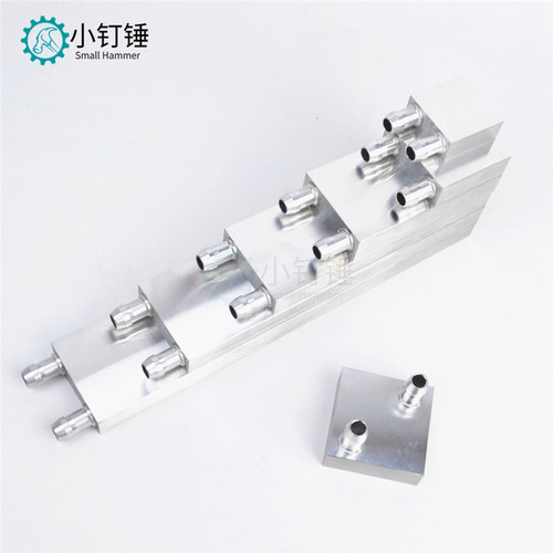 水冷头40*40水冷板 吸热液冷CPU半导体制冷片散热器 模具水冷紫铜