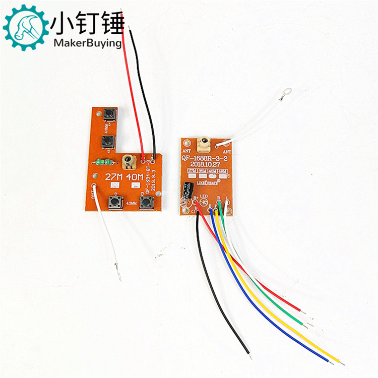 4 방향 원격 제어 27MHZ 원격 제어 장치 원격 제어 자동차 장난감 액세서리 송신기 보드 수신 보드 안테나
