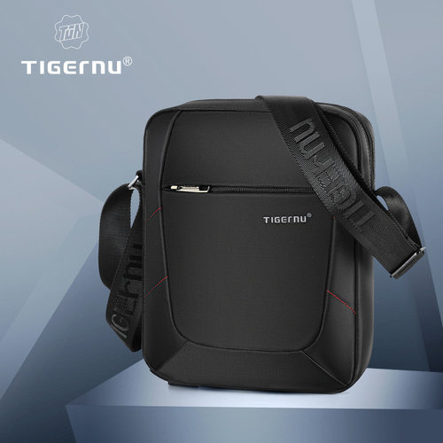 tigernu/泰格奴商务男士斜挎包时尚尼龙防泼水职场潮流男包斜挎包
