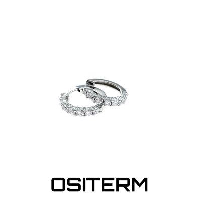 ositerm微镶夏天男女情侣耳圈