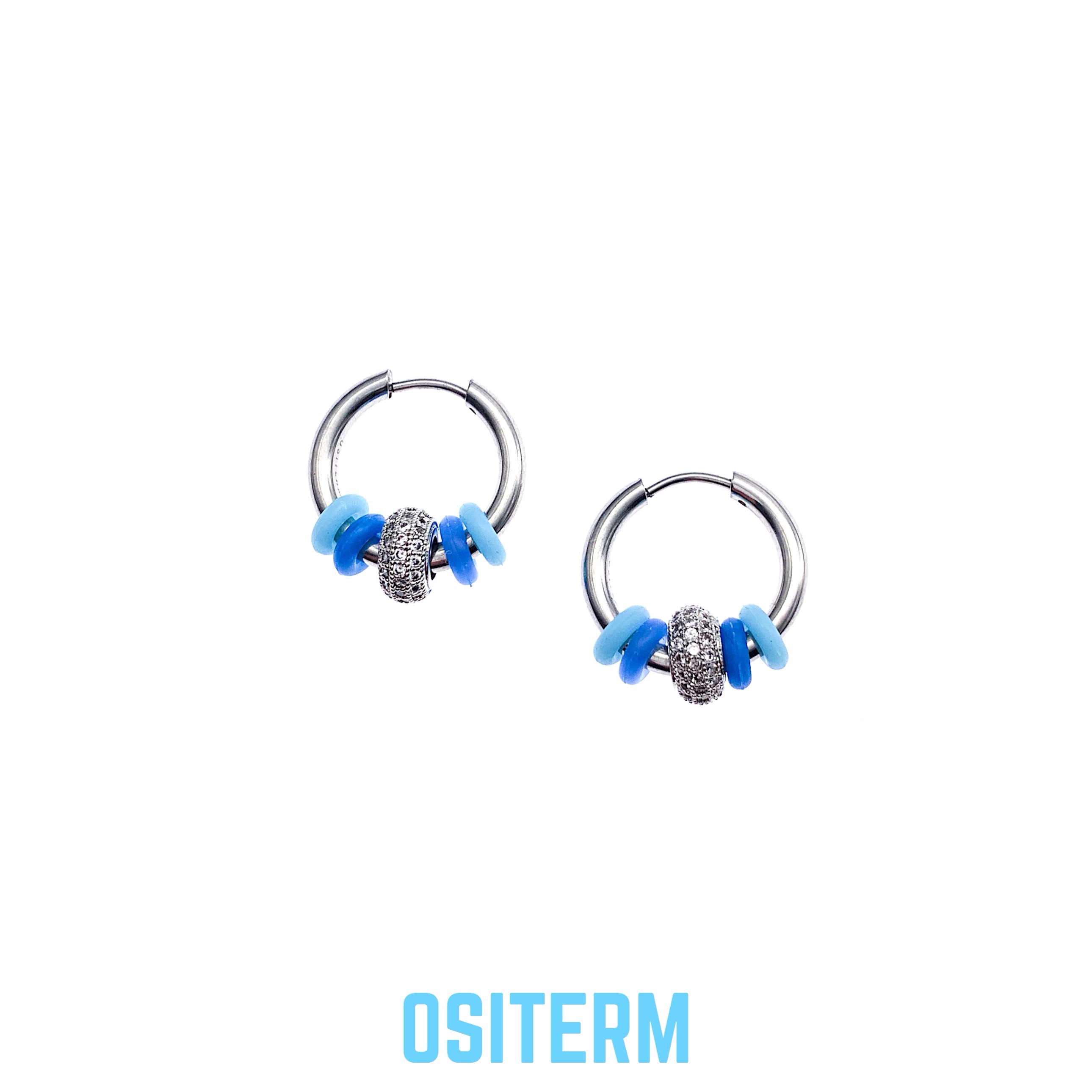 OSITERM云上系列蓝天耳环夏日清爽配色耳环耳圈耳扣男女原创设计