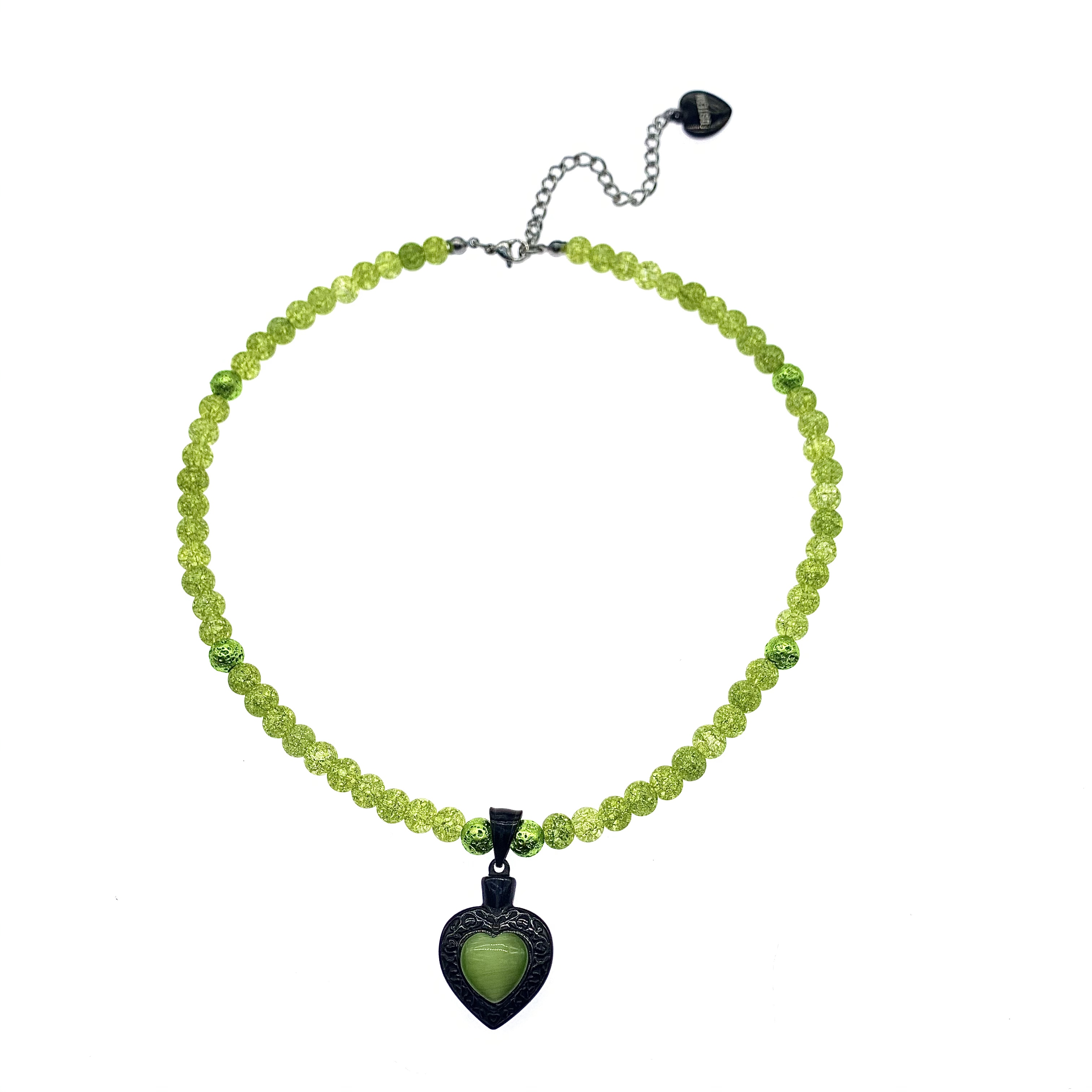 OSITERM春光系列萤火虫复古爱心项链男女饰品搭配亮点小众高级感