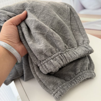 情侣空气棉纯棉束脚男女睡裤加厚