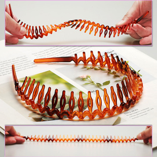 韩国牛筋树脂发箍掰不断简约带齿防滑发箍头箍发卡压发洗脸成人女