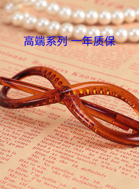 高端轻奢韩版盘发八字牛筋发夹树脂儿童边夹刘海竖夹后脑勺马尾夹