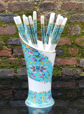 正品景德镇陶瓷筷子食品级家用高档抗菌防霉骨瓷筷子专用公筷防滑