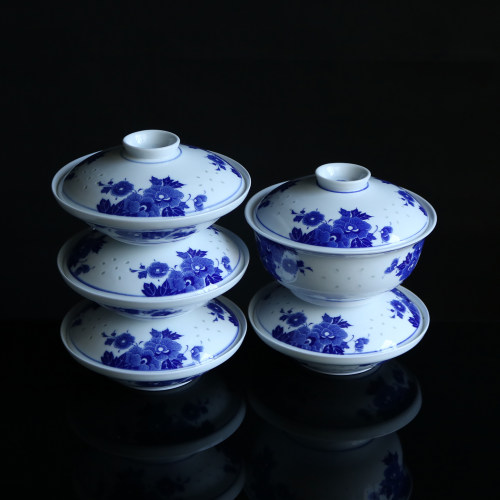 景德镇陶瓷餐具四菜一汤保温带盖