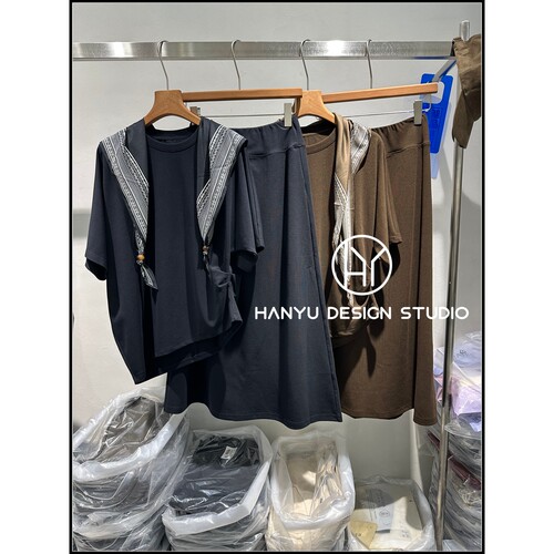 韩钰DESIGN秋新短袖三件套