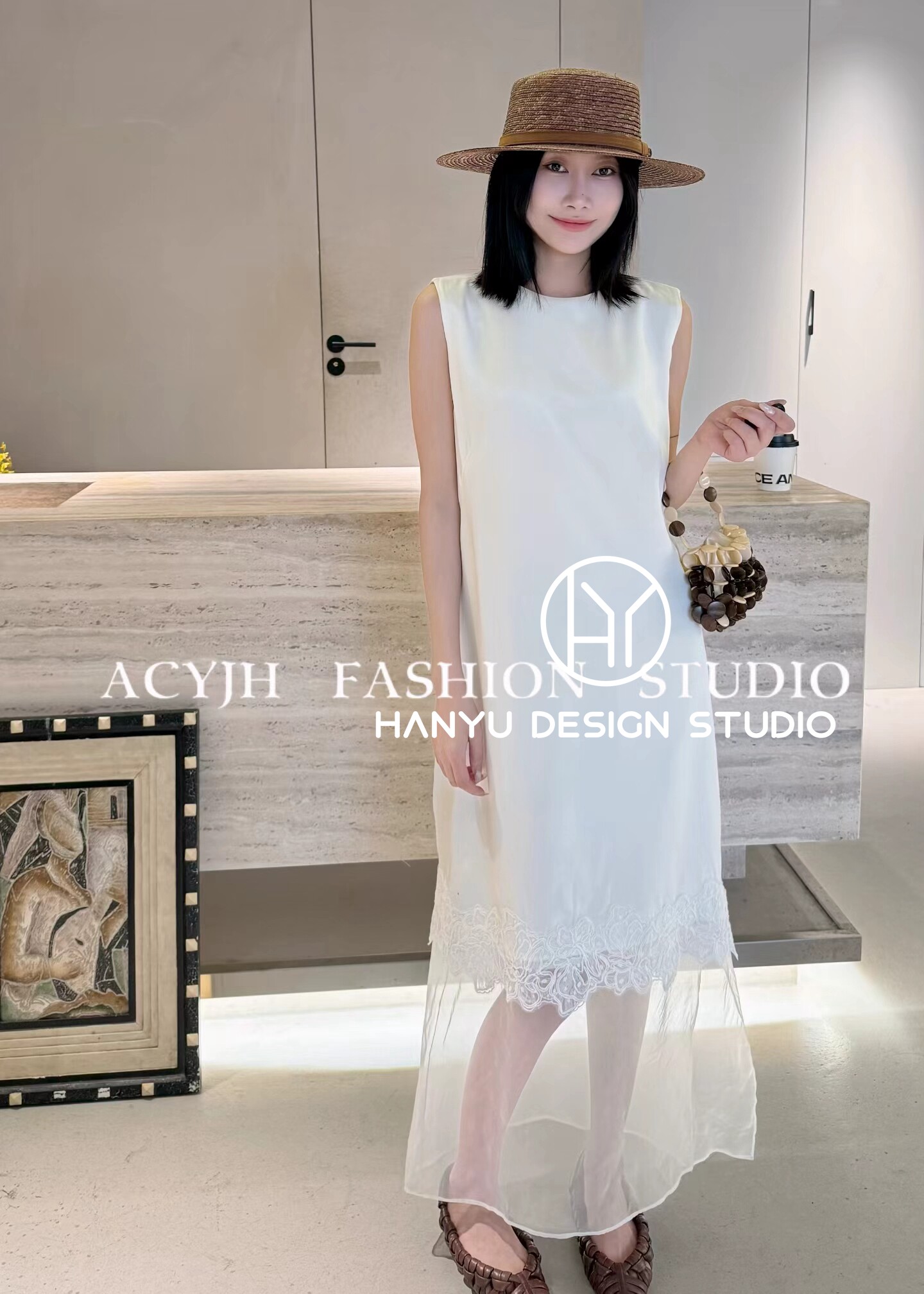 私信询价【韩钰DESIGN】2026夏季新款浪漫风蕾丝网纱拼接连衣裙女