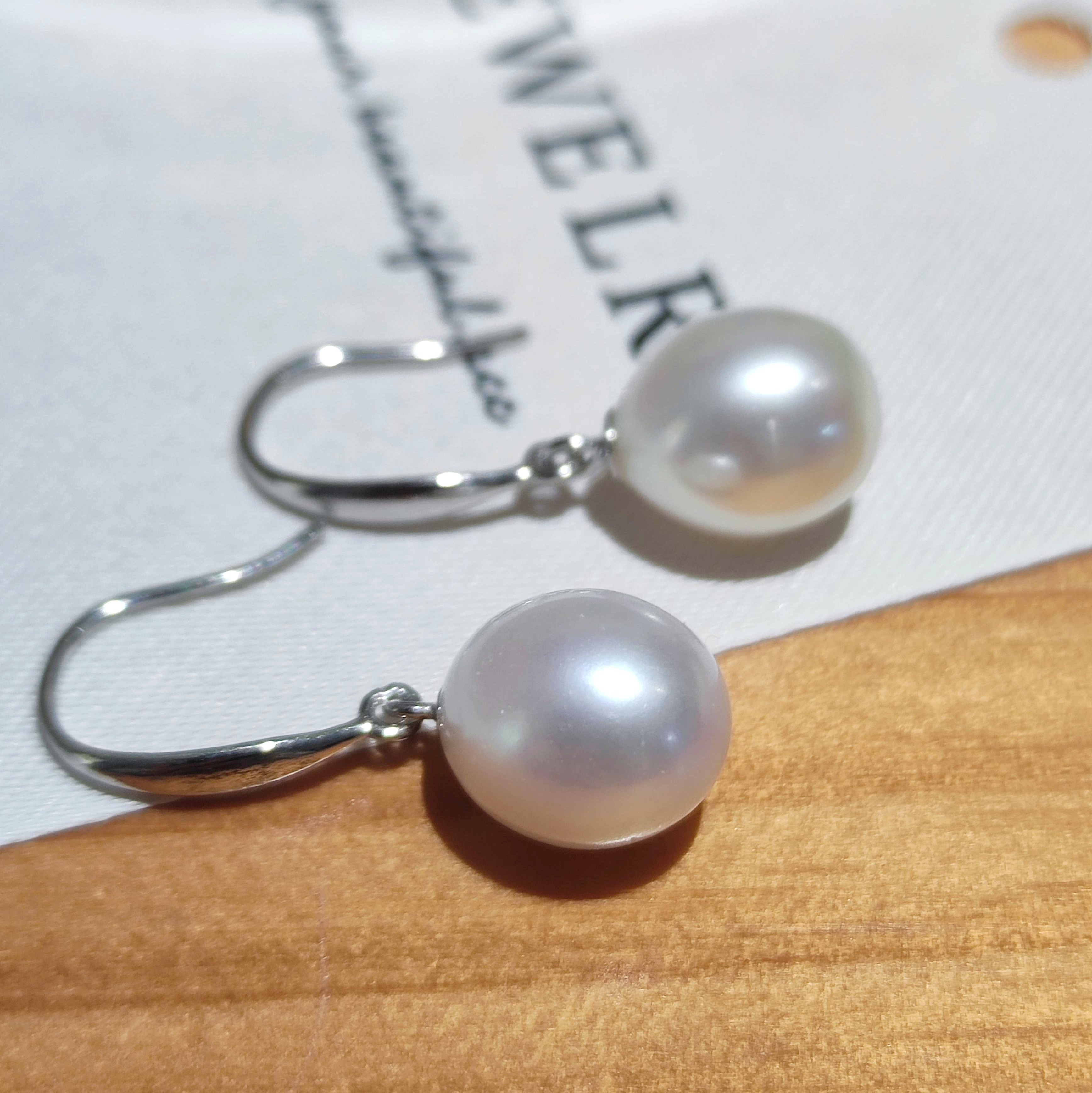 诸暨天然淡水珍珠无核大水滴9-11mm珍珠纯银耳钩女时尚耳饰高级感,珠宝/钻石/翡翠,耳饰,淘宝优惠券,粉丝福利购,淘宝优惠卷