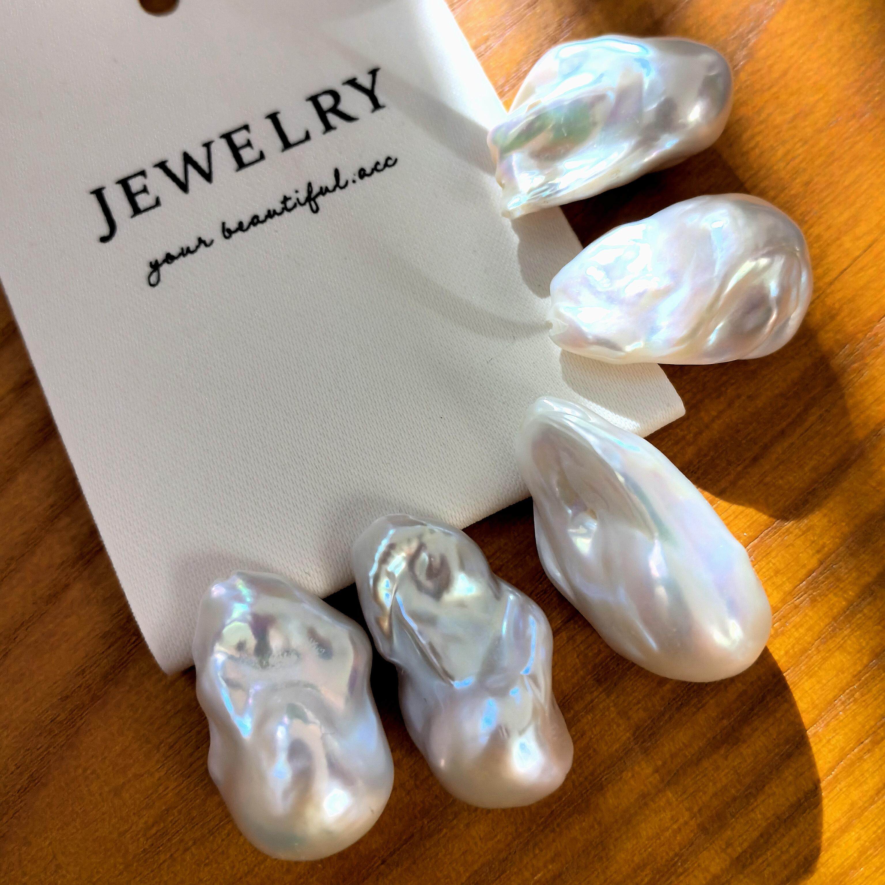 梧桐家天然淡水超大巴洛克异性珍珠裸珠极光琉璃光滑皮吊坠毛衣链