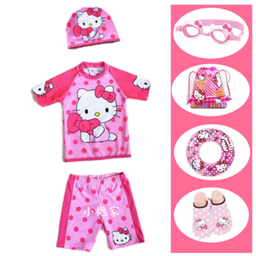 儿童防晒分体泳装小孩冲浪服包邮