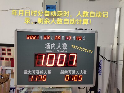 LED商场人数统计显示看板室内人数自动计数器LED人流量统计数显屏