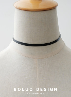 菠萝手作基础款柔软PU皮choker