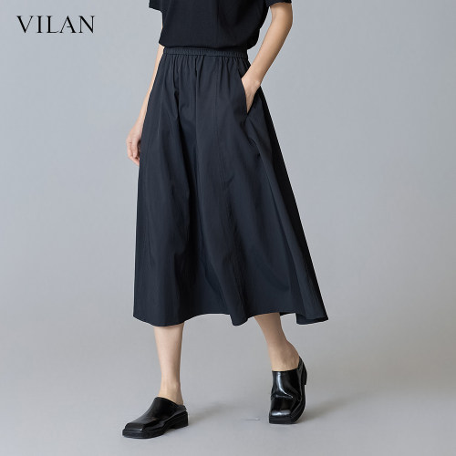 vilan/慧兰a字半身裙大摆裙长裙