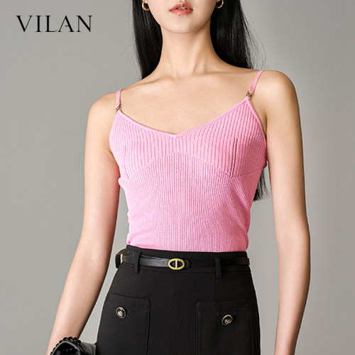 VILAN慧兰甜美针织吊带女
