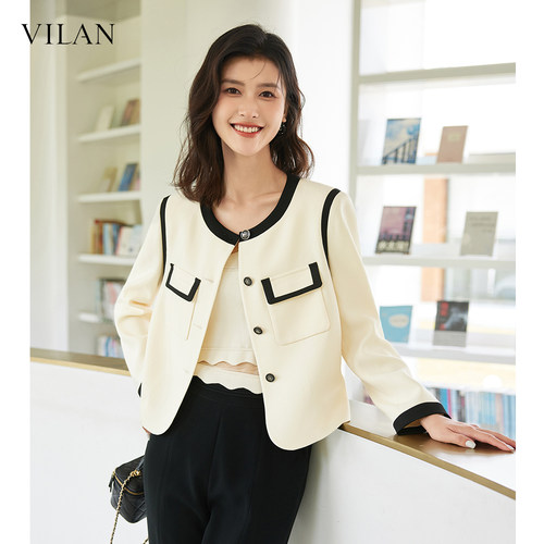 VILAN慧兰通勤小香风外套女