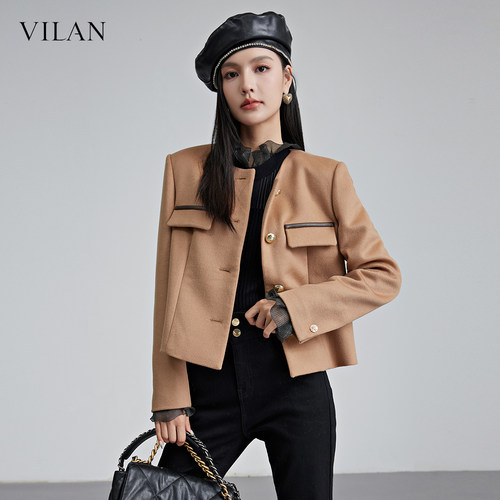 VILAN慧兰绵羊毛针织衫女