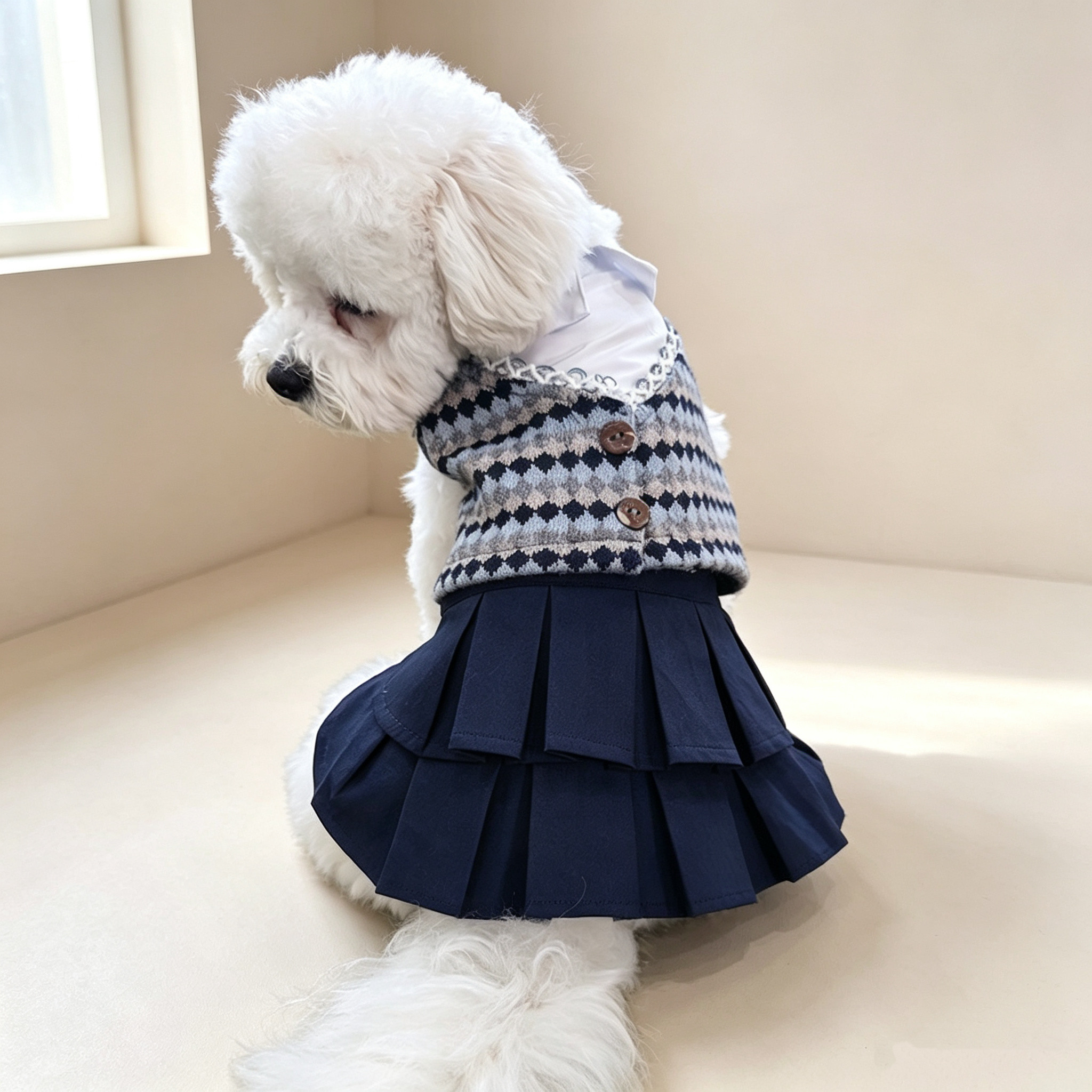 宠物狗狗猫咪衣服秋冬装泰迪比熊博美小型犬宠物衣服亲子配