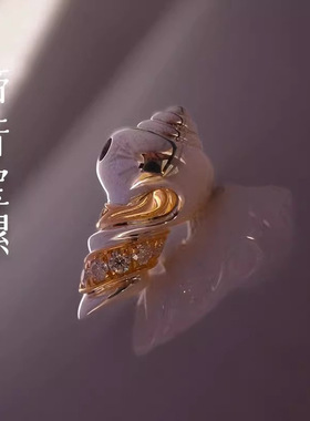 谛音宝螺意造系列百香籽藏式复古佛头三通搭配文玩DIY配饰