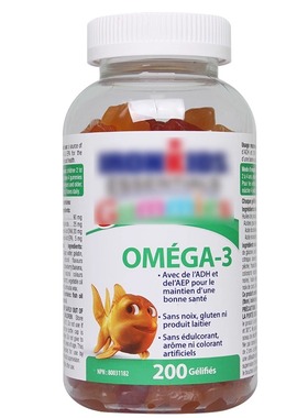 2瓶减10元 加拿大直邮 Omega-3儿童鱼油软糖200粒