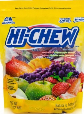 2袋9.5折 加拿大直邮 HI-CHEW嗨啾 多种水果口味果汁糖 500g