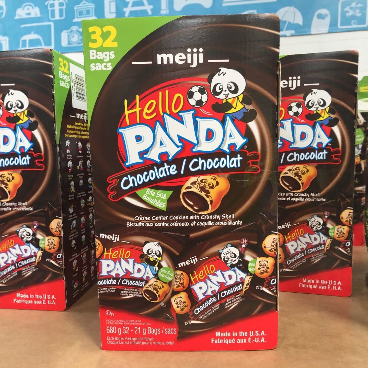 加拿大直邮 Meiji明治Hello PANDA巧克力夹心饼干680g