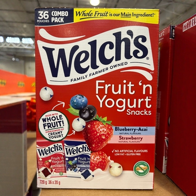 Welch's草莓蓝莓水果糖豆720g