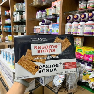 2盒减10加拿大直邮Sesame Snaps芝麻饼干薄脆酥饼营养早餐1.26kg