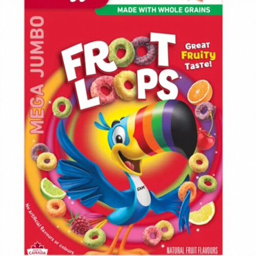 保税仓直发加拿大直邮 Kelloggs 儿童营养麦片五彩水果麦圈1.1kg