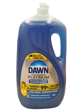 加拿大直邮DAWN强力洗洁精 泡沫多用量省水果香味 2.66L