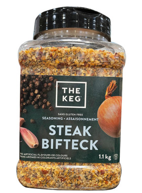 2瓶9.5折加拿大直邮The Keg牛排粉美味烧烤腌料粉牛排调味料1.1KG